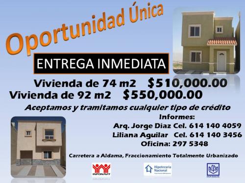 OPORTUNIDAD UNICA CASAS NUEVAS DE 2 Y 3 REC�MARAS A 15 MIN DEL CENTRO