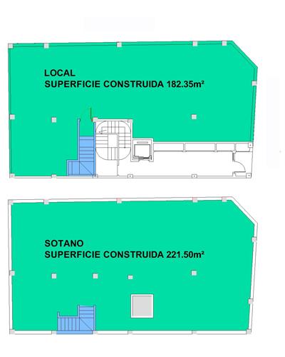 Local comercial en esquina y sotano