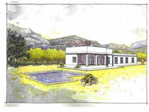 Casa de campo semiconstruida de 160m2. Parcela: 10.000m2 de los