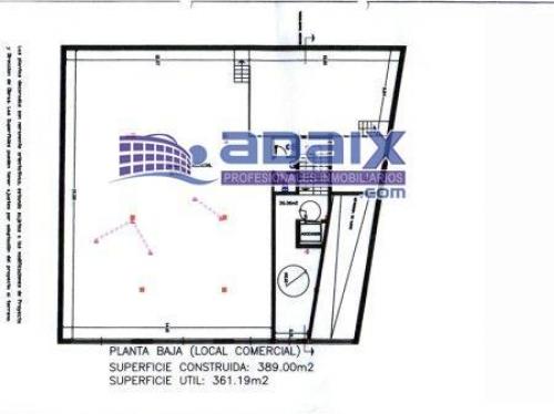Local comercial de 390 m2 dos baños y totalmente diafano