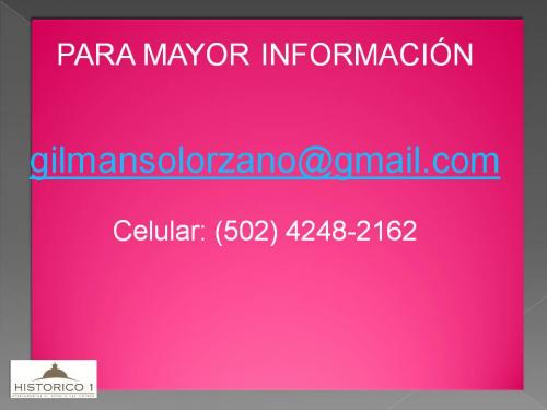 Apartamentos en venta, historico 1 Guatemala