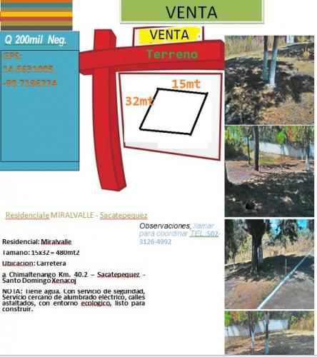 TERRENO Sacatepequez , St. Domingo Xenacoj