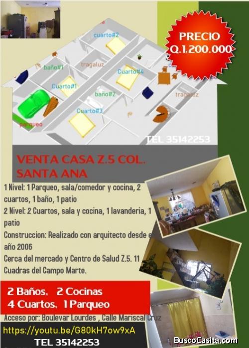 CASA EN VENTA EN ZONA 5, Col. SANTA ANA