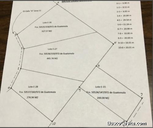 Terreno en venta ubicado en zona 11