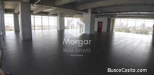 Oficina en alquiler en zona 10 para estrenar de 491 mts2 en $6,629/Código 392