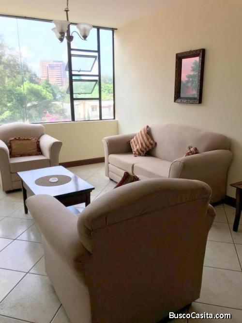 Apartamento amueblado en renta zona 10