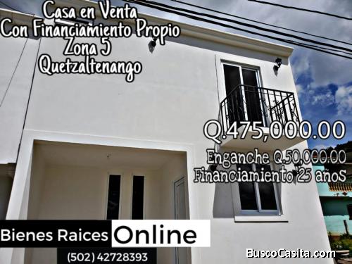 Última casa en Venta con Financiamiento Propio Zona 5 Quetzaltenango