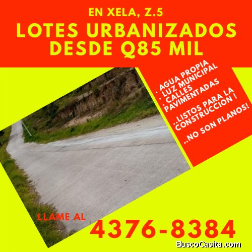 VENDO LOTES DE TERRENO DESDE Q85 MIL, listos para construir su vivienda, excelente acceso!   EN XELA