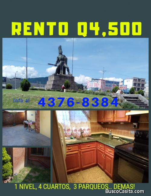 ALQUILO CASA EN XELA, Z.7 CERCANÍAS A ROTONDA TECUN UMAN Y 29 av