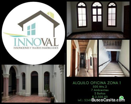 Alquilo Oficina en Z.1 Varios Ambientes