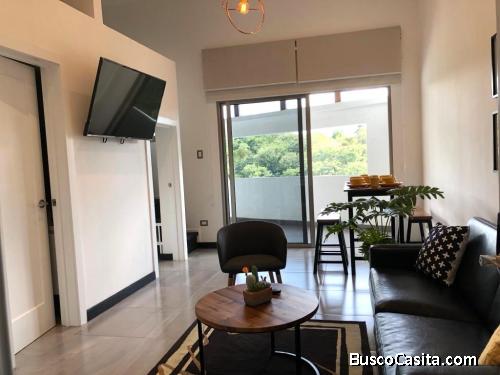 Apartamento en Renta Tipo Loft Amueblado Zona 15 con Terraza 