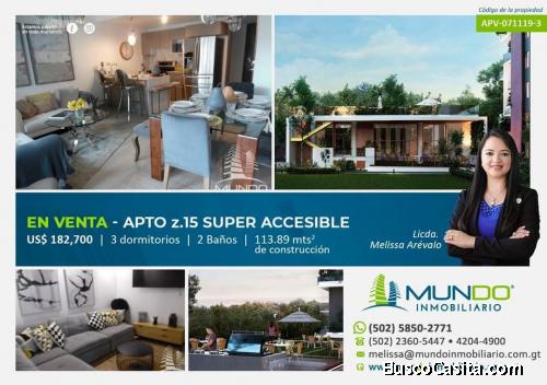 APARTAMENTOS EXCLUSIVOS EN VENTA EN ZONA 15 / MUNDO INMOBILIARIO