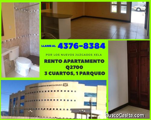 APARTAMENTO EN ALQUILER EN XELA Z.6 CERCANÍAS A LOS NUEVOS JUZGADOS Y ROTONDA TECUN UMAN