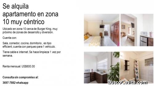 Alquilo apartamento en zona 10