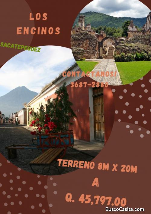 Terrenos a 7 minutos del parque de San Juan, Sacatepéquez 