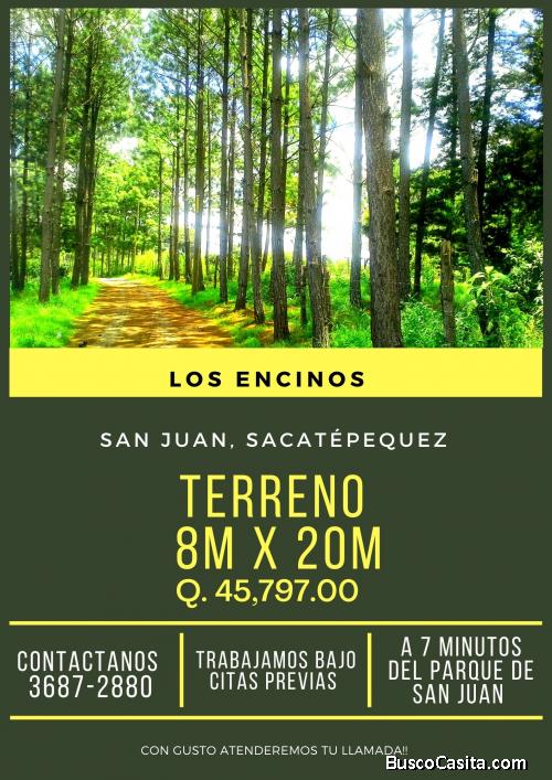 Terrenos en Sacatépequez, a 7 minutos del parque de San Juan 