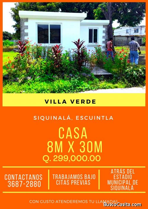 Casas en Escuintla, atrás del estadio de siquinalá