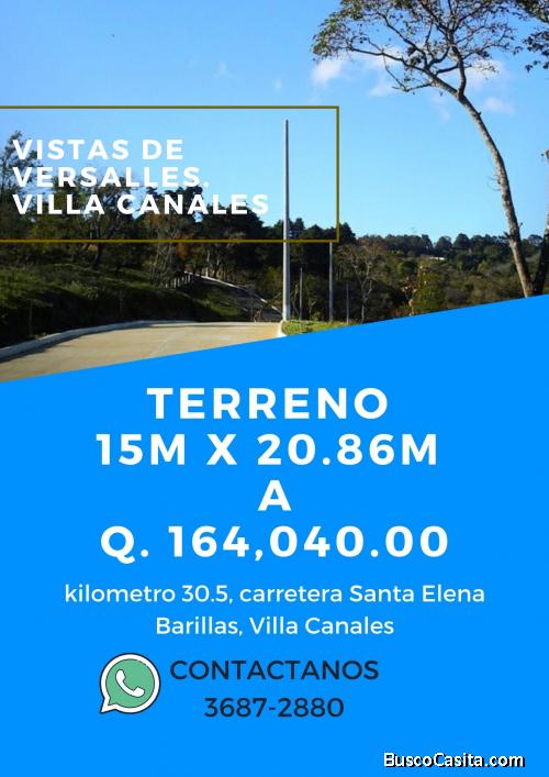 Terrenos en Villa Canales, carretera a Santa Elena Barillas 