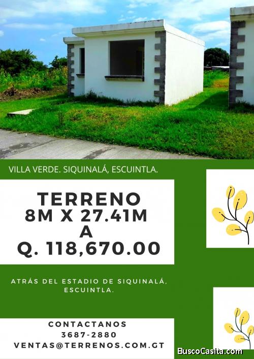 Terrenos en Siquinalá, Escuintla. Guatemala.