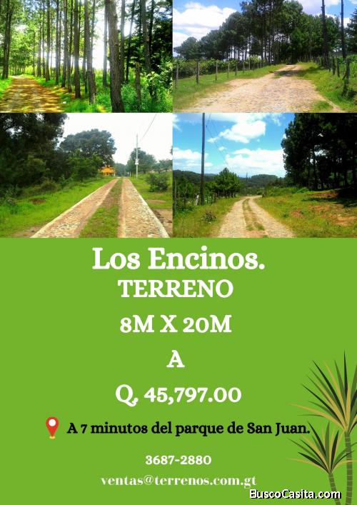 Terrenos rodeado de área verde en San Juan Sacatépequez