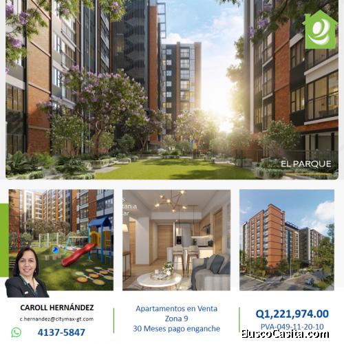 Apartamento en venta en Zona 9 con Jardín en Planos