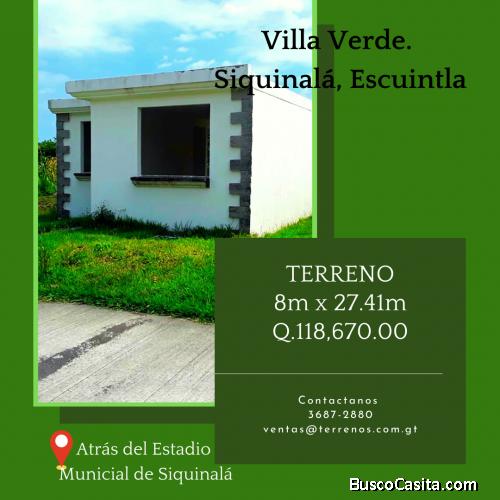 Terrenos en Siquinalá 