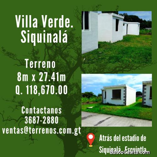 Terrenos en Siquinalá, Escuintla 