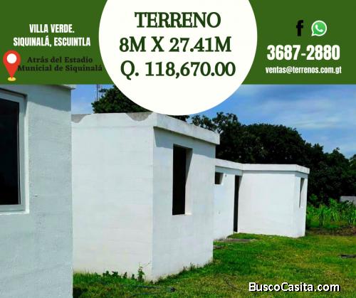 Venta de terrenos en Siquinalá, Escuintla