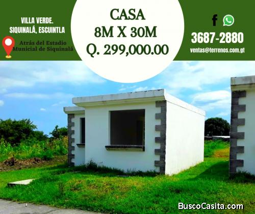 Venta de Casa en Siquinalá, Escuintla 