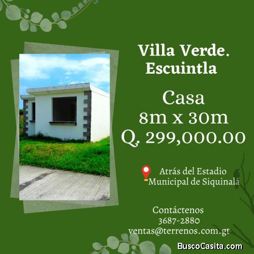 Única casa en venta en Siquinala