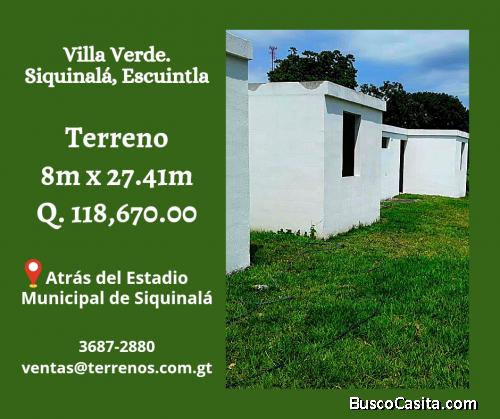 Terrenos en Siquinala en venta 