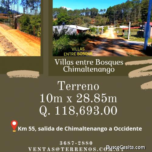 Terrenos en Chimaltenango en un ambiente fresco