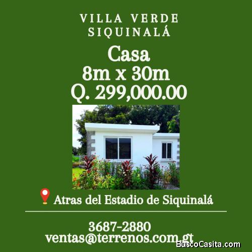 Casa en venta en Siquinala 