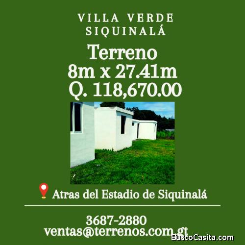 Terrenos en Siquinala en venta 