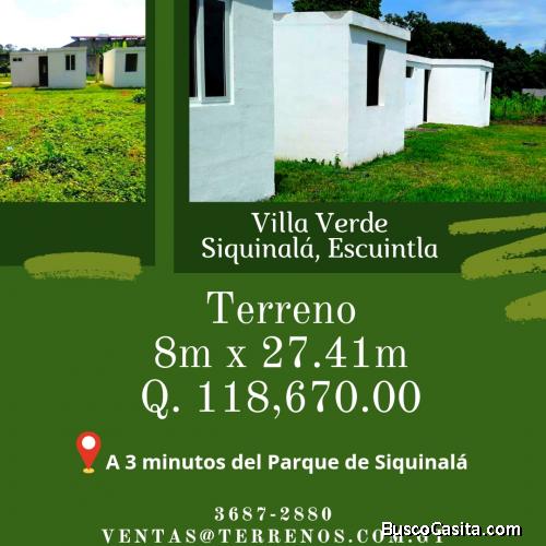 Siquinala, Escuintla. Terrenos en venta 