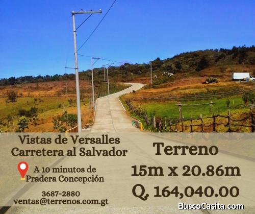 Carretera al Salvador. Terrenos en Venta 
