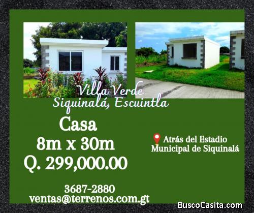 Casa en Venta en Siquinalá con facilidades de pago 