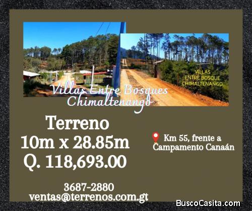 Terrenos en Chimaltenango con facilidades de pagos 