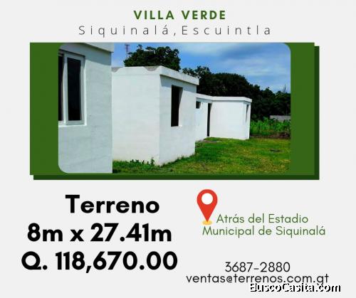 El comienzo de una vida... Terrenos en venta en Siquinala 