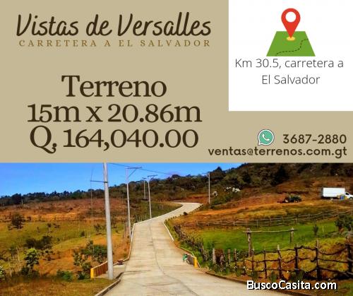 Terrenos en Km 30.5, Carretera al Salvador en venta 