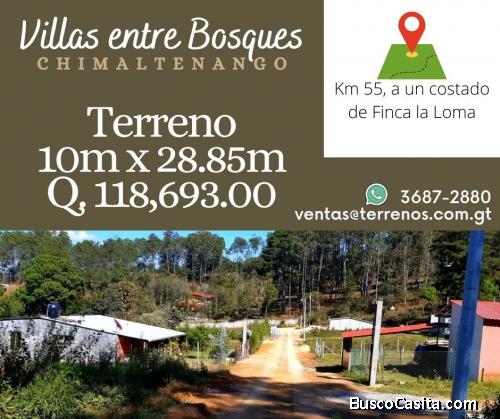 Terrenos en Km 55, a un costado de Finca la Loma en venta 