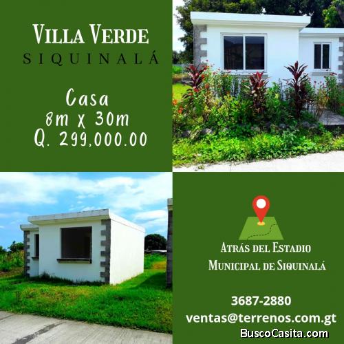 Atrás del estadio de Siquinalá, casa en venta