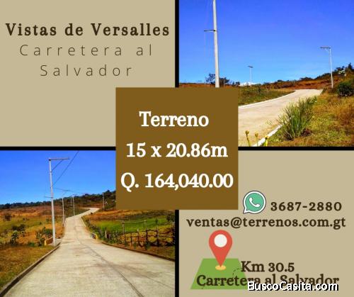 Terrenos en venta listos para construir en Carretera a El Salvador