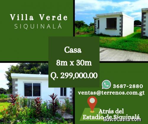 Casa en venta lista para habitarla	 en Siquinalà