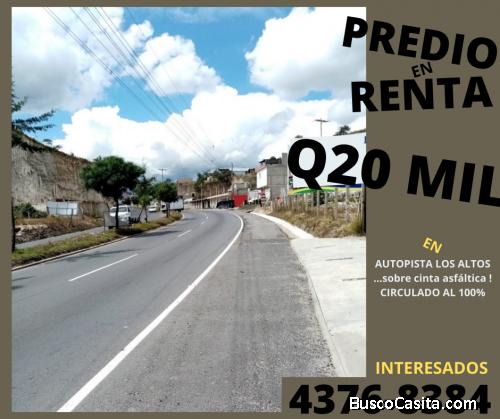PREDIO DE TERRENO EN ALQUILER