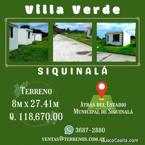 Atrás del Estadio Municipal de Siquinala. Terrenos