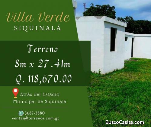 Siquinala, Terrenos grandes en venta