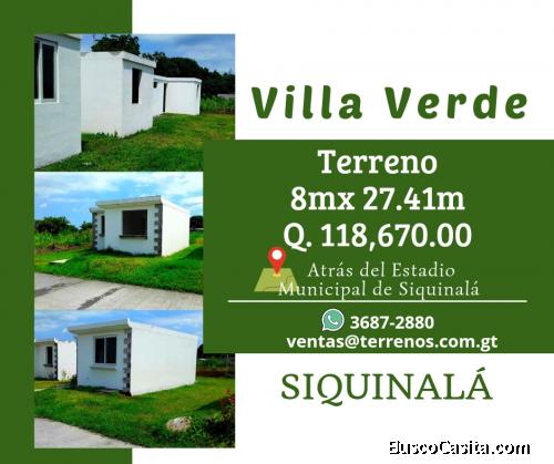 Vendo terrenos con facilidades de pago en Siquinala