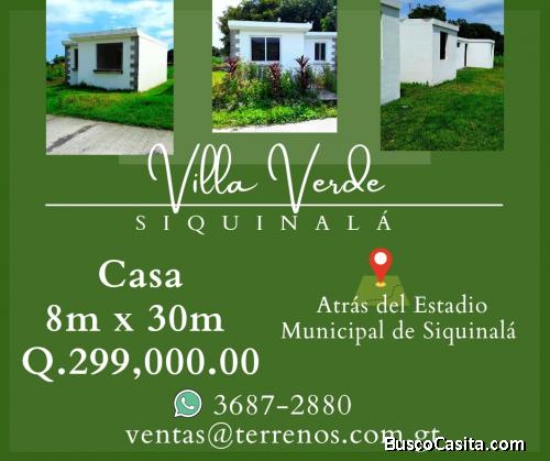 Casa en venta en Siquinala 
