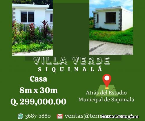 Vendo Casa en un área privada en Siquinala 